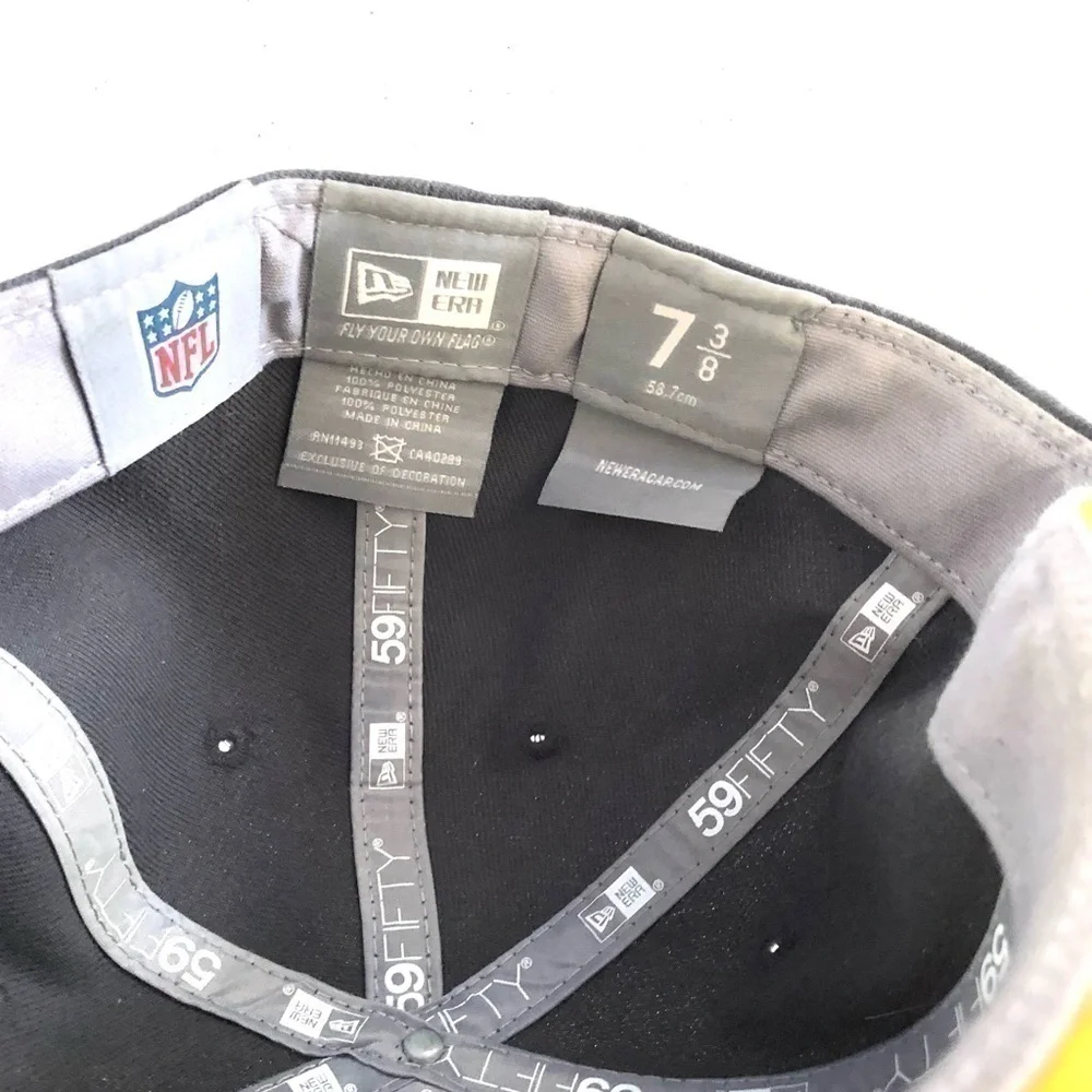 New Era 59Fifty NFL Pittsburgh Steelers Men's Hat Size 7 3/8